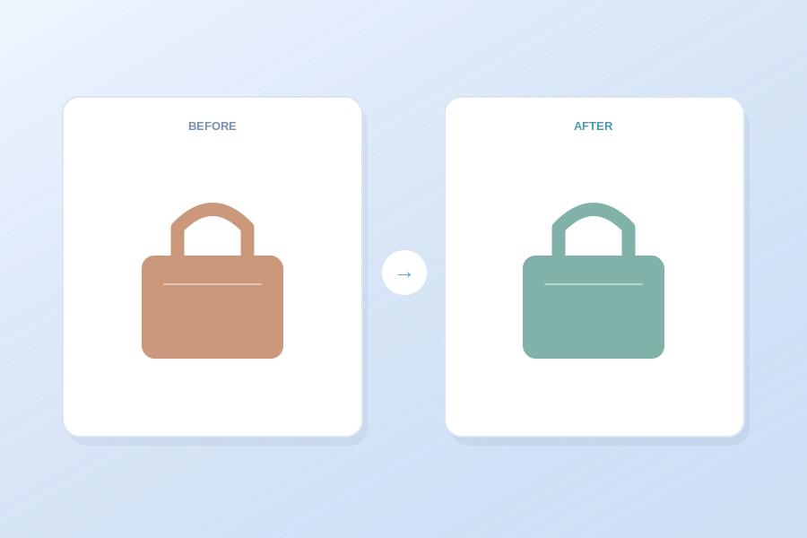 Change one product colour — Concept illustration