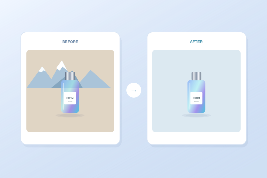 Product background replacement — Concept illustration