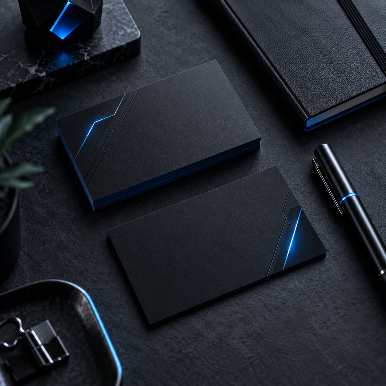 Code-inspired business card — AI raster reference