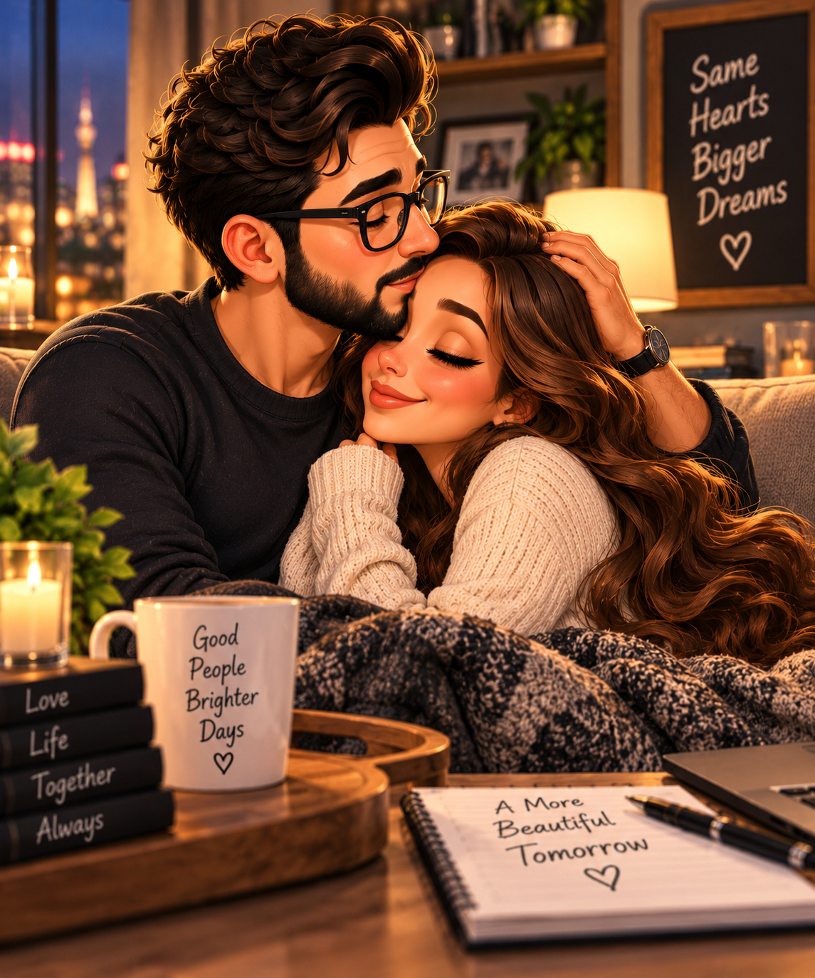 Forehead kiss