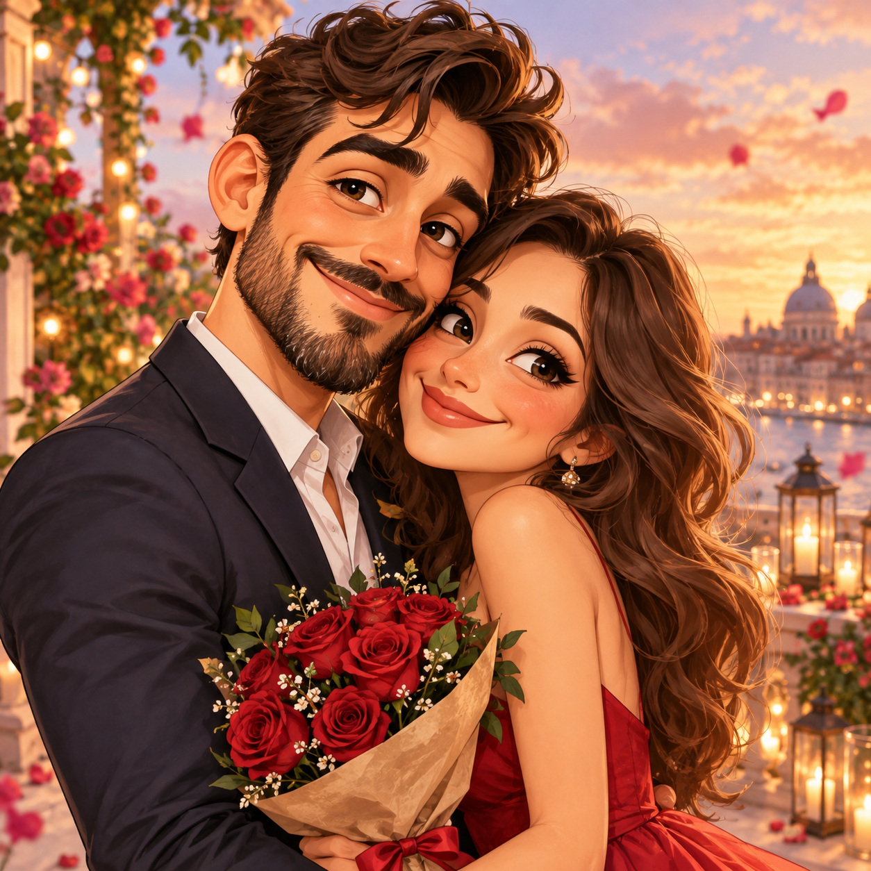 Couple Caricature Poster
