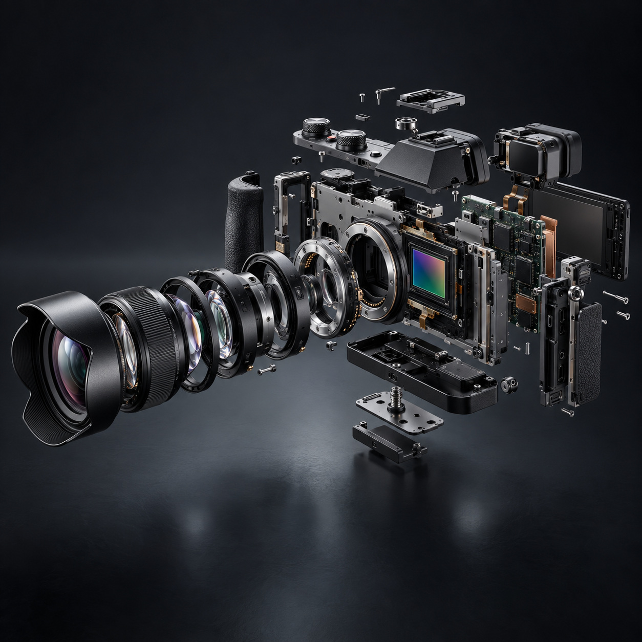 Exploded camera concept