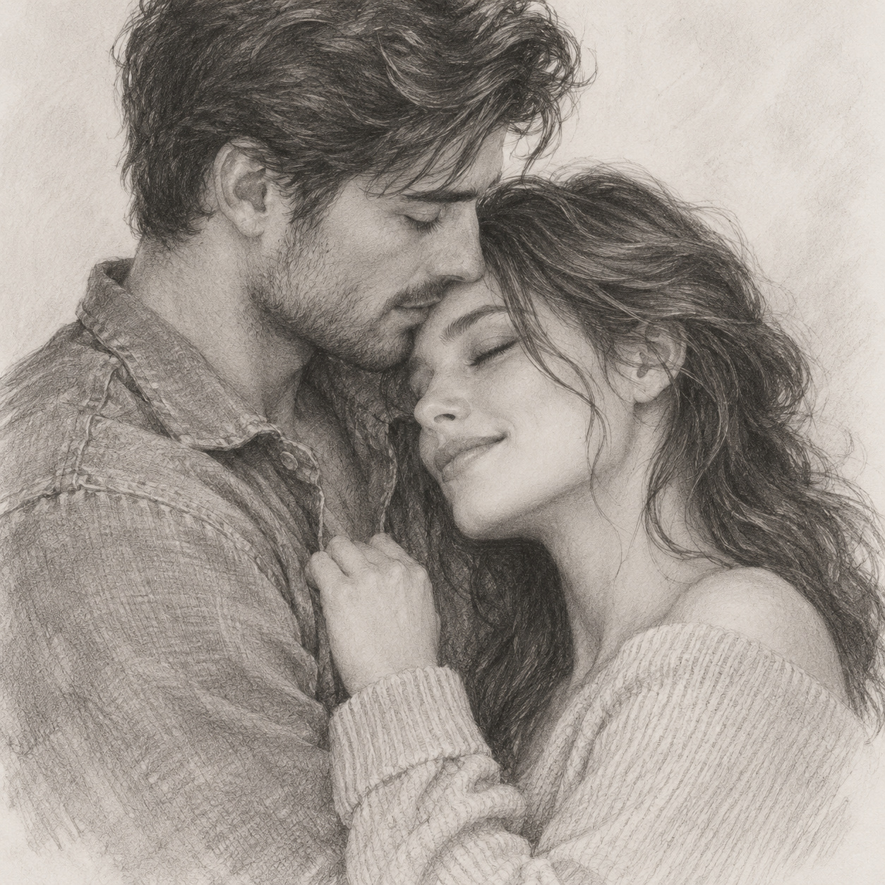 Soft Romantic Pencil Drawing