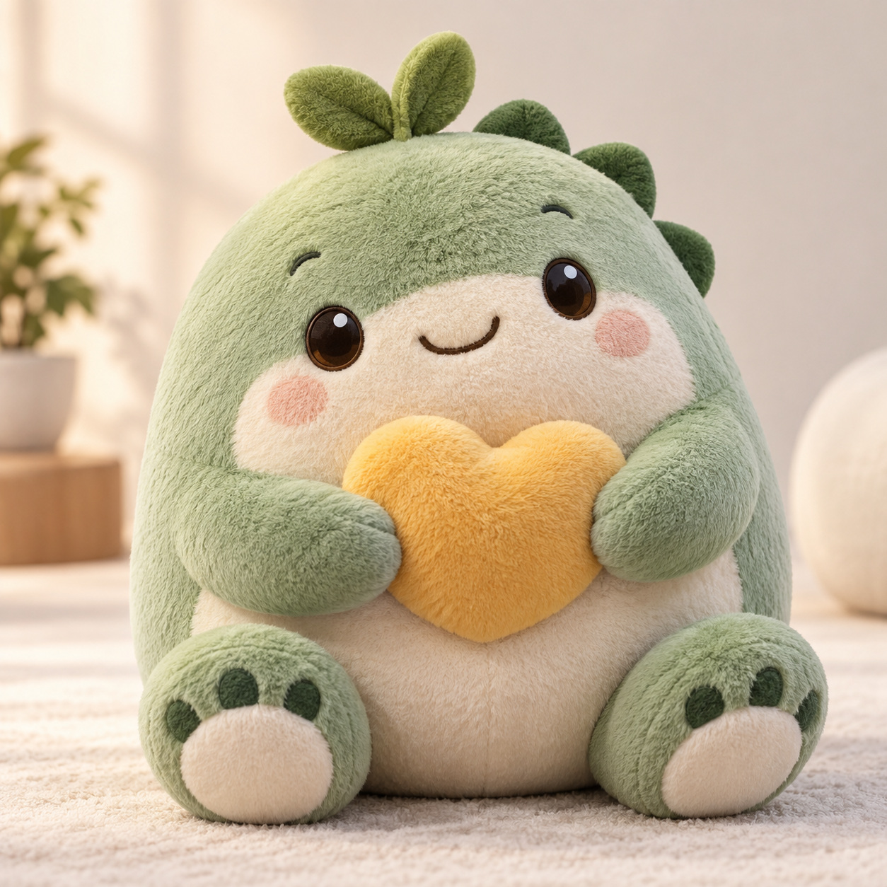 Soft plush brand character — AI raster reference