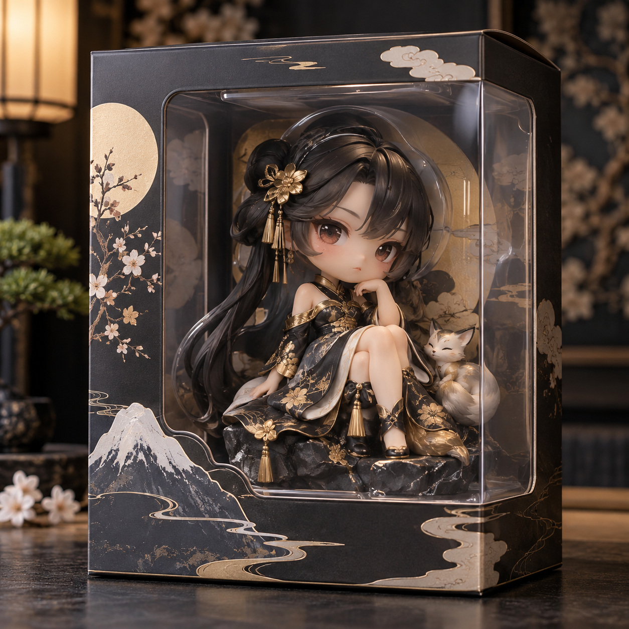 Collectible figure in a box